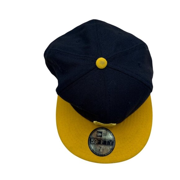 New Era Pittsburgh Pirates 59Fifty Fitted Cap Black & Yellow Size 7 1/2 MLB Hat - Picture 6 of 10